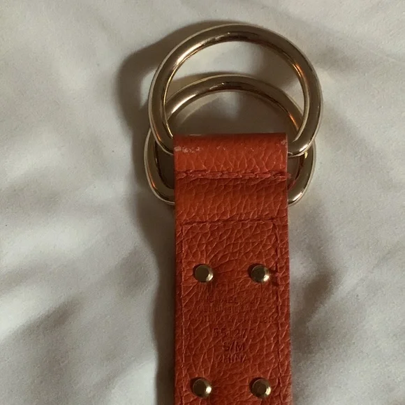 MICHAEL KORS - Straw leather ring belt Orange, S/M - Picture 5 of 9